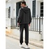 Men's Tracksuits 2 Piece Hooded Athletic Sweatsuit Zip Jogging Sportsuits Black L - 4 of 4