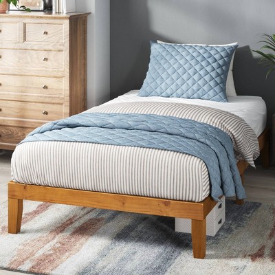 Alexia Standard Wood Platform Bed Frame Natural - Zinus