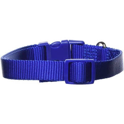 Casual Canine ⅝" Wide Nylon Dog Collar, Fits Necks 14" to 20", Nautical Blue