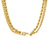 Steeltime 24" 18k gold plated stainless steel cuban and rope chain double row necklace - 2 of 4