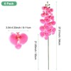 Unique Bargains Artificial Orchid Flowers Nine-headed Large Faux Phalaenopsis Silk Bouquets Real Touch 37 Inch - 3 of 4