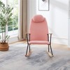 Ridstar Modern Rocking Adjustable & Accent Chairs with High Backrest For Living Room & Bedroom-Pink - 3 of 4