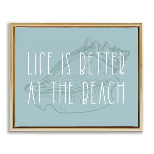 Stupell Industries Better at Beach with Shell, 31" x 25" - 1 of 4