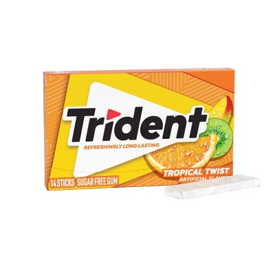 Trident Tropical Twist Wallet Chewing Gums - 14pc