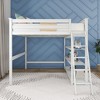 Max & Lily Full Size High Loft Bed with Ladder and Bookcase, Solid Wood Frame, Space Saving, 400 lbs Weight Capacity, Easy Assembly - 2 of 4