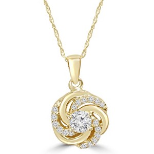 Pompeii3 1/2Ct Diamond Kenda Pendant 14K Yellow Gold Women's 18" Necklace - 1 of 4