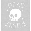 Halloween Cartoon Skull Dead Inside Crew Neck Short Sleeve Adult T-shirt-XXL-Heather Gray - 2 of 2