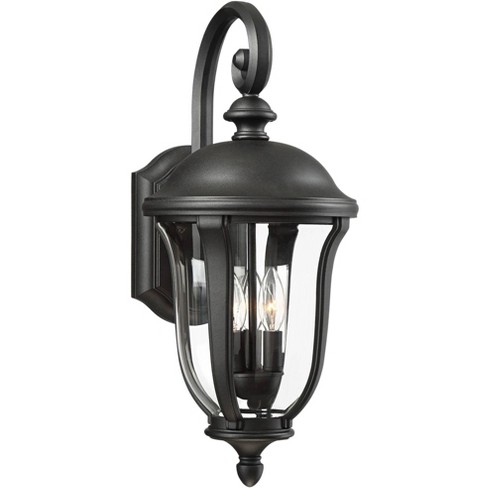 John Timberland Park Sienna Vintage Outdoor Wall Light Fixture Black 