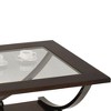 36" Isiah Coffee Table Black Nickel/Clear Glass - Acme Furniture: Tempered Glass, Square Shape, Bottom Shelf - 2 of 4
