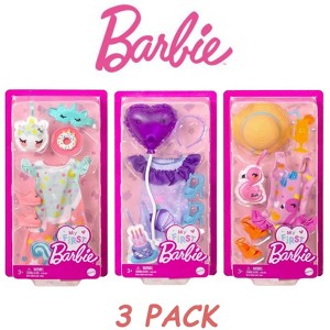 Barbie: My First Barbie Clothes, Fashion Pack, Beach, Bedtime, Birthday- 3 PACK - 1 of 4
