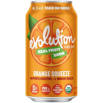 Evolution Fresh Orange Squeeze Real Fruit Soda - 12 fl oz