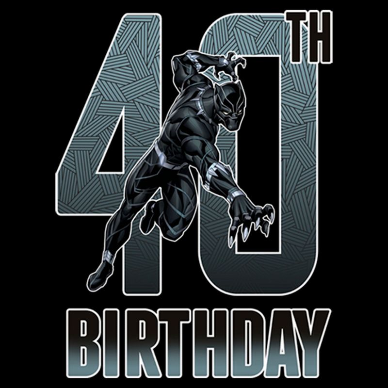 Junior's Marvel Black Panther 40th Birthday T-Shirt, 2 of 5
