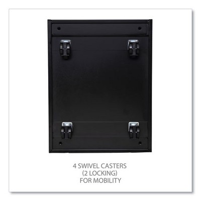 Alera Mobile 2-Drawer Legal Size Lockable File Cabinet, Black