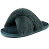 Jessica Simpson Women's Plush Cross Band Plush Memory Foam Slide Slipper - 2 of 4