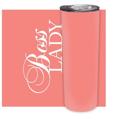 Elanze Designs Boss Lady Bright Amaryllis 20 ounce Stainless Steel Travel Tumbler