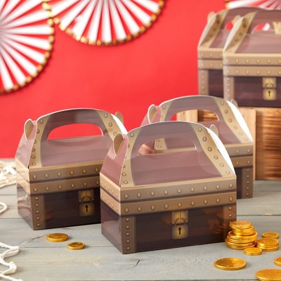 Pirate Treasure Chest Party Favor Boxes, 24 Pack