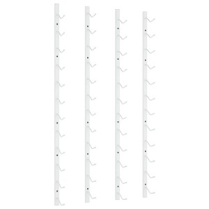 vidaXL Wall Mounted Wine Rack for 12 Bottles 2 pcs White Iron - 1 of 4