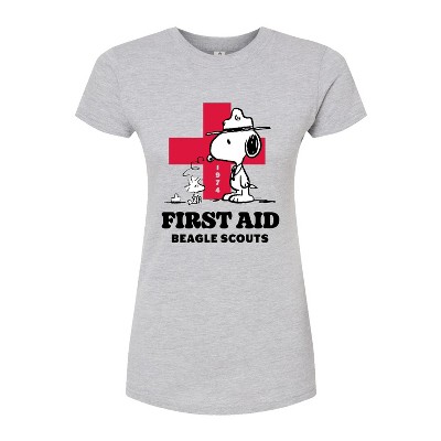 Women's - Peanuts - First Aid Beagle Scouts Fitted Graphic T-Shirt