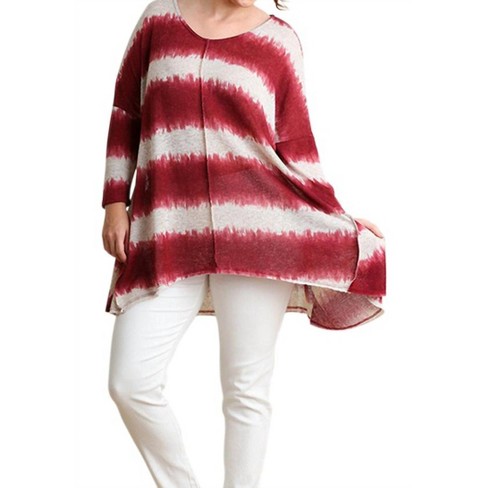 Women's Tie Dye Striped Tunic - umgee - image 1 of 3