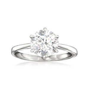 Ross-Simons 2.00 Carat Moissanite Solitaire Ring in Sterling Silver - 1 of 4