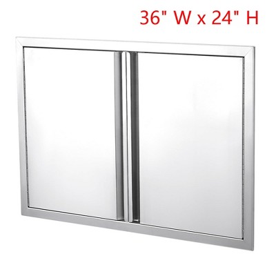 36" x 24" BBQ Access Double Door Outdoor Kitchen Island Stainless Steel Cabinet