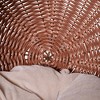 Elevated Cat Bed with Rotatable Egg Chair Pod, Cat Basket Bed with Thick Cushion, Natural Mat Grass Woven Kitty House, Brown - 2 of 4
