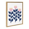 18" x 24" Sylvie Nordic Flowers Framed Canvas Wall Art by Myriam Van Neste Gold - Kate and Laurel: Modern Botanical Decor - image 2 of 4