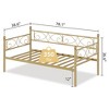 Homhougo Twin Size Daybed Frame, Metal Sofa Bed Frame, Heavy Duty Metal Slats Gold - 2 of 4