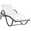 vidaXL Outdoor Bench Black, Cream white Poly Rattan, Powder-coated steel - 2 of 4