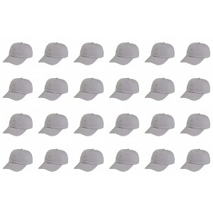 24 Pack Bulk Cotton Dad Hats Ideal for Events Teams or Printing Projects - 1 of 4