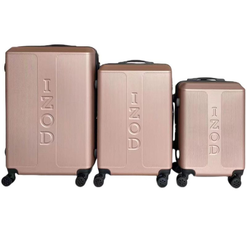 IZOD Skye Expandable ABS Hard shell Lightweight 360 Dual Spinning Wheels Combo Lock 3 Piece Luggage Set, 1 of 6