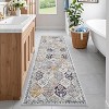 Floral Print Rugs for Living Room Bedroom Vintage Trellis Accent Rug Soft Foldable Washable Indoor Rug - 2 of 4