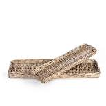 Park Hill Collection Rattan Woven Bread Trays