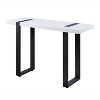 Druse Sofa Table with U-Shaped Legs White/Black - miBasics - 3 of 4