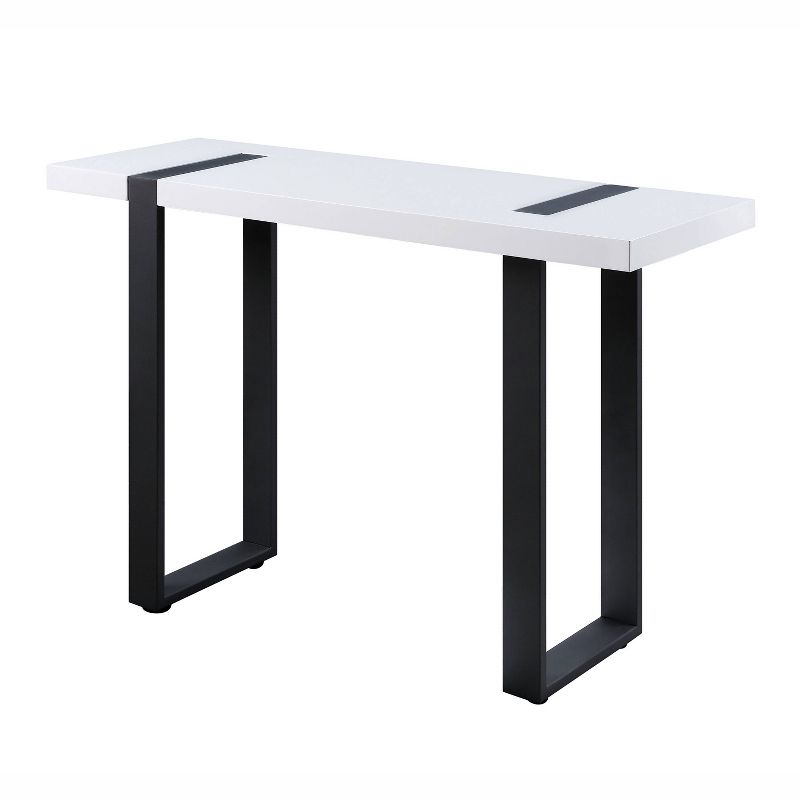 Druse Sofa Table with U-Shaped Legs White/Black - miBasics, 4 of 9