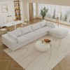 MAYEERTY 39.8" Cloud Sofa White - 39.8", Corduroy, Double-Layer, No Assembly, DIY for Corner - 3 of 4