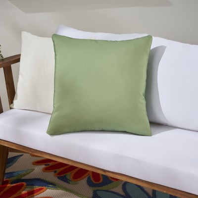 Aloha Green Reversible 20" Square Indoor Outdoor Throw Pillow