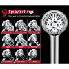 Itopfox 2 in 1 Rainfall & Handheld Shower Head Combo with 9 Spray Modes, High Pressure Detachable Shower Head with 60 Inch Hose - 4 of 4