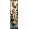 HomeRoots 36" Off White And Blue Happy Easter Easter Bunny Solid Wood Porch Sign - 4 of 4
