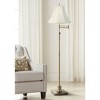 360 Lighting Traditional Swing Arm Floor Lamp Adjustable Height 70" Tall Antique Brass Creme Fabric Bell Shade Living Room Reading Bedroom - 2 of 3