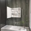 GlasFlength Decorative Wall Mirrors Bathroom Decor Cabinet Accent Mirror Vanity Medicine Cabinet Mirrors for Bathroom Wall, White, 19.6"*5.5"*18.6" - 4 of 4