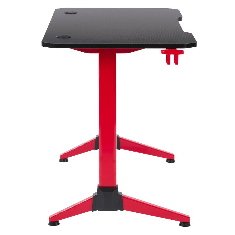 Conqueror Gaming Desk with Led Lights Black and Red - CorLiving, 6 of 16