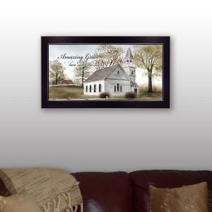 AZL1 Life Concept Wall Art Amazing Grace Printed Framed Poster Ready To Hang Canvas Display for Modern Energetic Home Decor, Black, 22"*2"*13" - 1 of 4