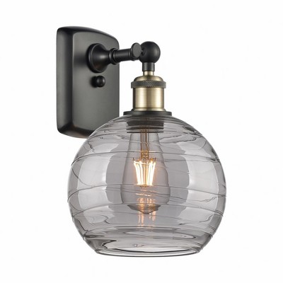 Athens Deco Swirl - 1 Light Wall Sconce In Industrial Style-13 Inches Tall and 8 Inches Wide