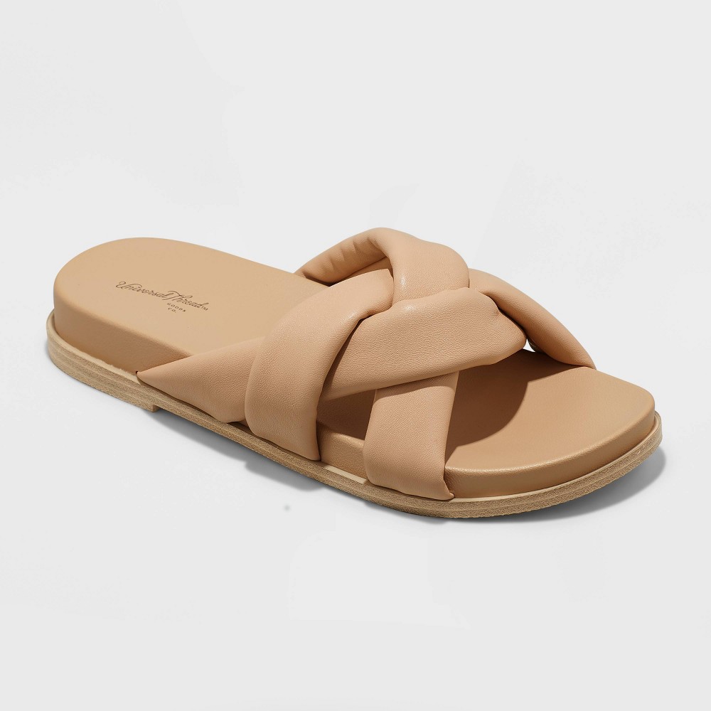 Women's Cosette Padded Slide Sandals - Universal Thread Tan 6.5
