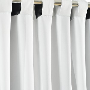 Lush Décor Wilbur Stripe Light Filtering Window Curtain Panels Black 52x108 Set - 1 of 4