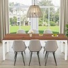 Lirago Rectangle Office Dining Table 78.7" Large Desktop Sturdy MDF Board Heavy Duty Iron Pipe Legs Industrial Style Brown - 2 of 4