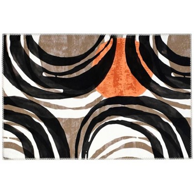 Homefires Makeba Indoor Rug – Bold Artistic Design, Soft & Durable, Easy to Clean Accent Rug for Living Room, Bedroom & Entryway Decor