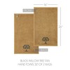 Black Willow Tree Tan Hand Towel Set of 2 16x26 VHC Brands - 4 of 4