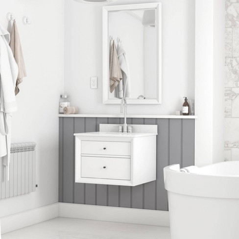 24 Bathroom Vanity With Top Sink And 2 Soft Close Doors - Modernluxe :  Target